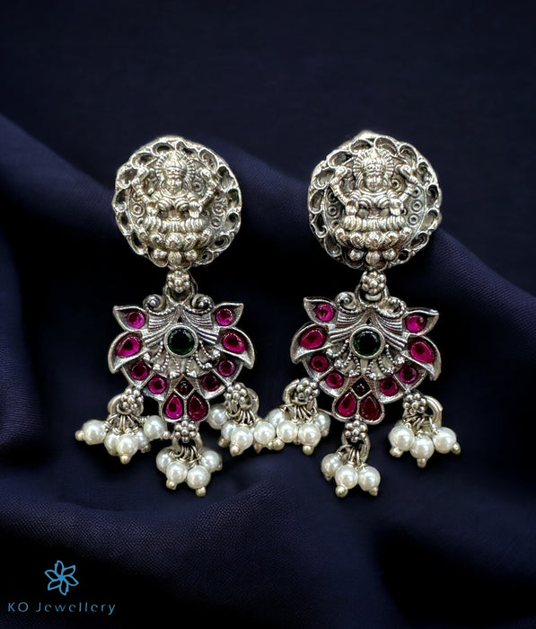 The Lakshmi Silver Kempu Earrings