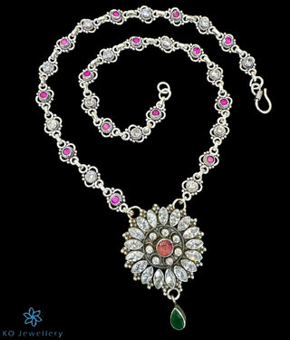 The Omala Silver Gemstone Necklace & Earrings