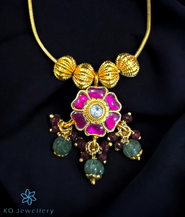 The Aadhavi Silver Kundan Necklace