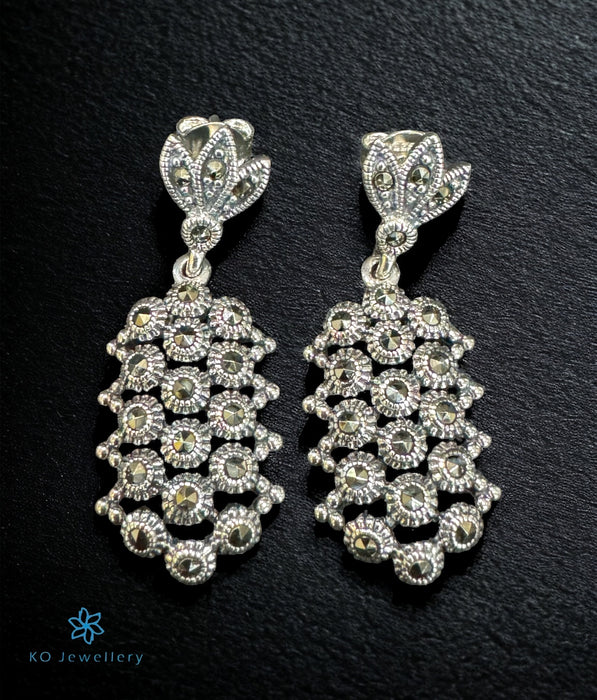 The Eliana Silver Marcasite Necklace & Earrings