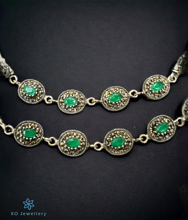 The Tattva Silver Marcasite Anklets