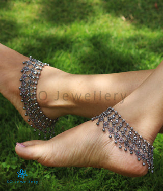 The Avanti Silver Bridal Anklets