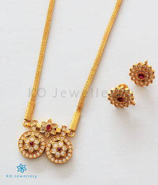 The Saptapadi Silver Necklace (Red)