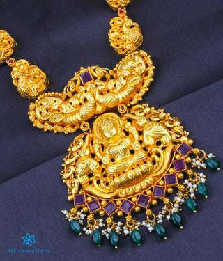 The Vasudharini Silver Lakshmi Nakkasi Necklace