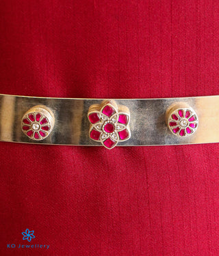 The Vidisha Silver Kundan Waist belt