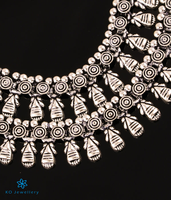 The Nura Silver Antique Paisley Necklace