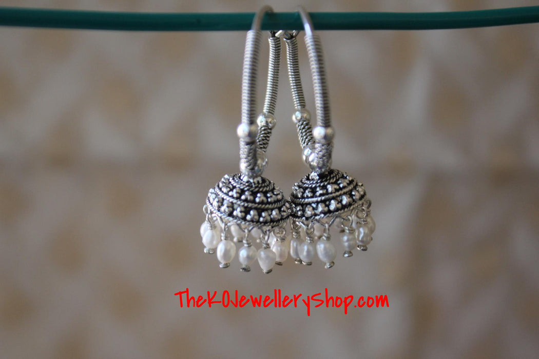 The Silver Pearl Bali-Earring - KO Jewellery