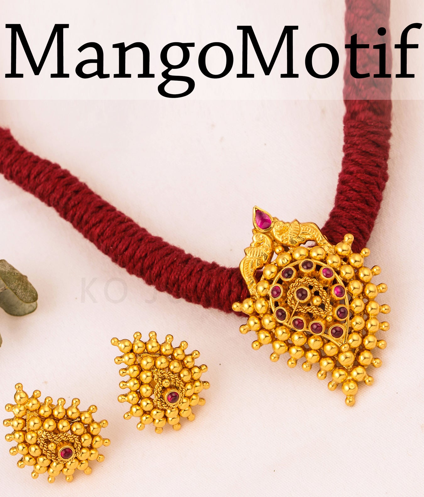 Amra - One of a kind Mango Motif Silver Jewellery
