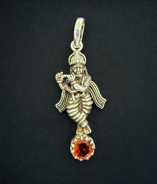 The MuraliKrishna Silver Pendant (Oxidised)