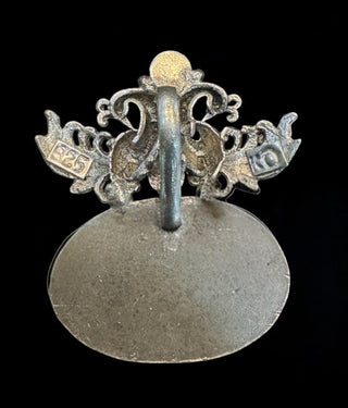 The Kanva Twin Peacock Silver Pendant