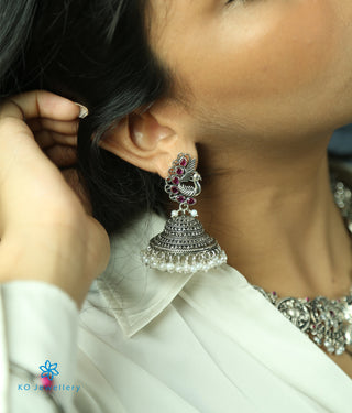 The Zaitra Antique Silver Jhumka