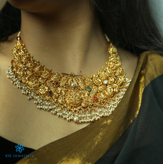 The Samanva Silver Lakshmi  Necklace