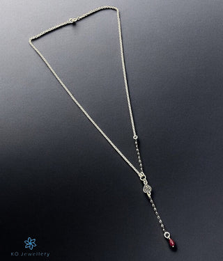 The Vinila Silver Lariat Mangalsutra Necklace