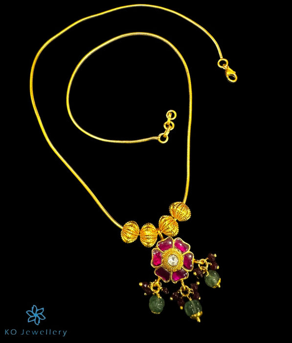 The Aadhavi Silver Kundan Necklace
