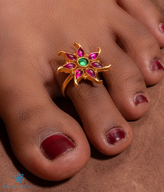 The Sahitya Silver Kempu Toe-Rings