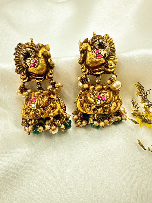 The Kamala Lakshmi Silver Necklace & Jhumkas