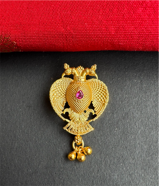 The Yashvi Silver Gandaberunda Pendant & Earrings