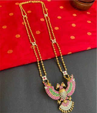 The Aavriti Gandaberunda Silver Jadau Necklace