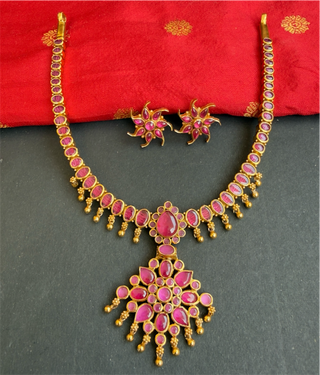 The Sanya Silver Kemp Addige Necklace & Earrings