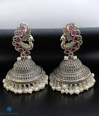 The Zaitra Antique Silver Jhumka