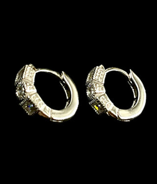 The Shaya Sparkle Silver Hoops