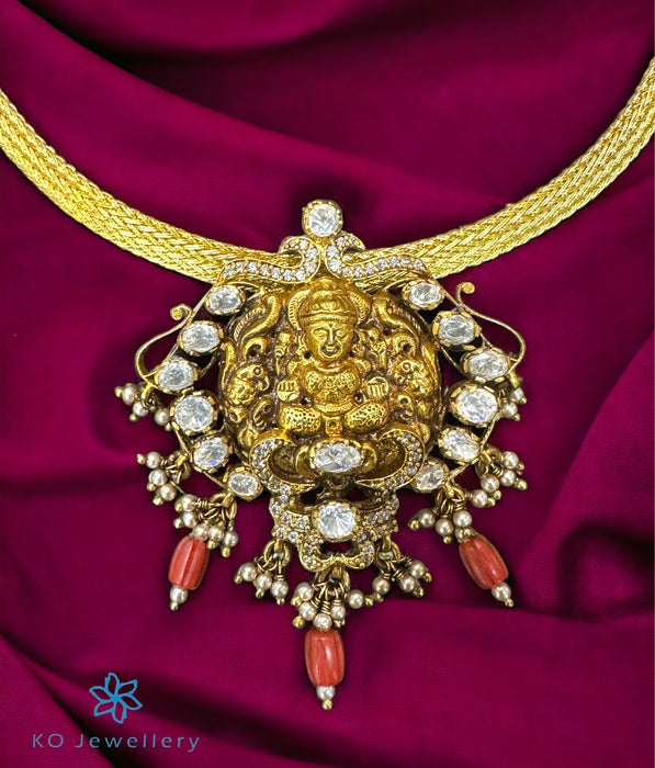 The Bhagyawati Lakshmi Silver Choker Necklace