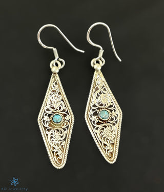 The Pravala Silver Earrings (Turquoise)