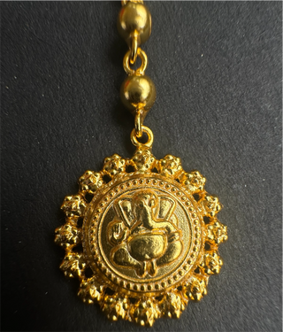 The Haridra Silver Maang Tikka