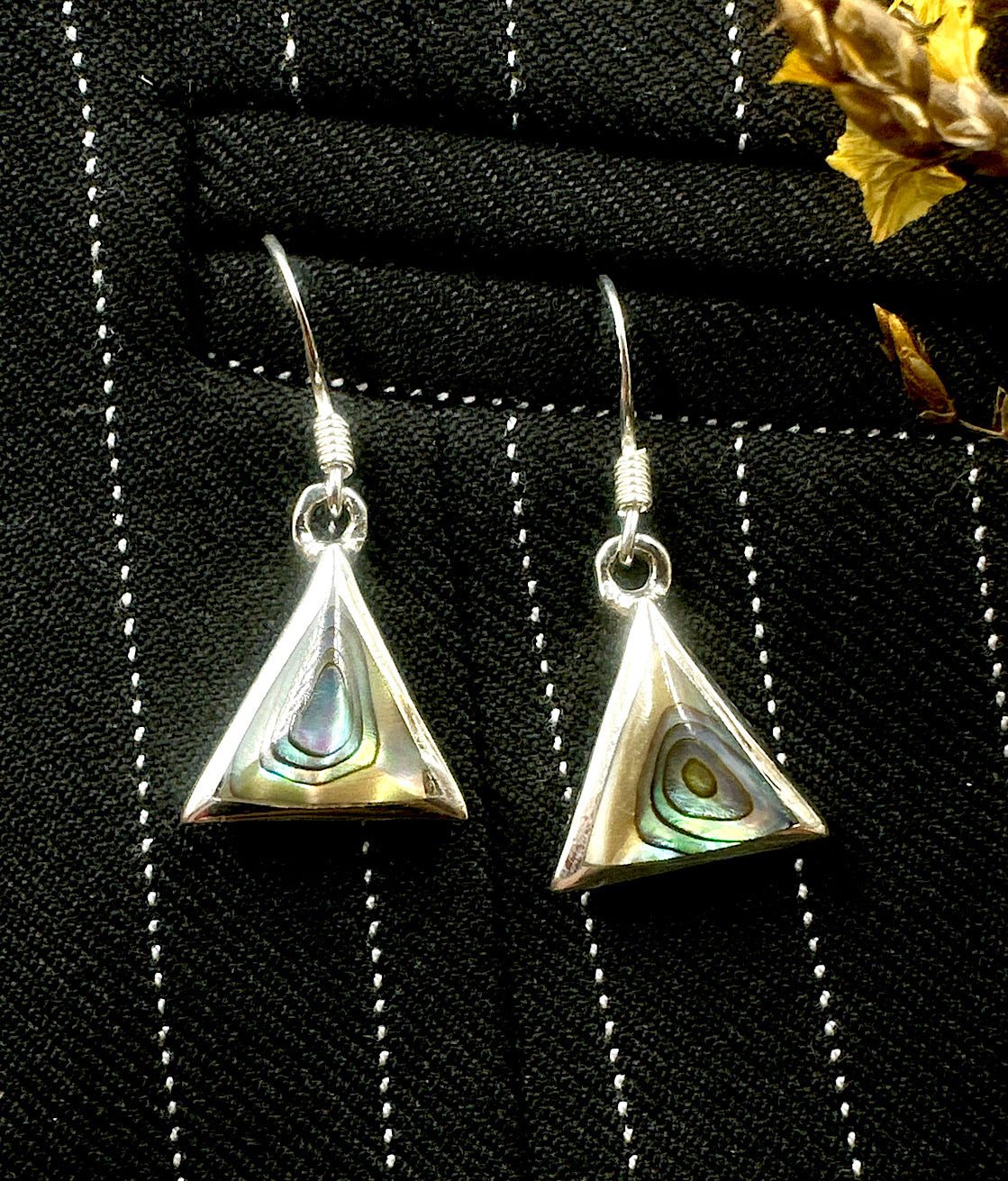 Silver Triangle Post Earrings – Adridreams.com