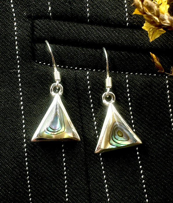 The Triangle Sea-Shell Silver Earrings