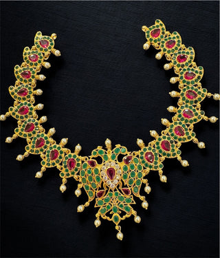 The Tavisha Silver kemp Gandaberunda Necklace