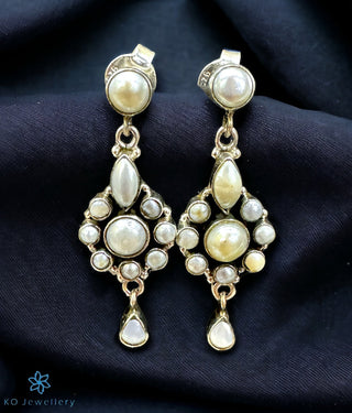 The Susanna Silver Gemstone Earrings (Pearl)