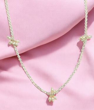 The Suhana Silver Pearl Necklace & Earrings