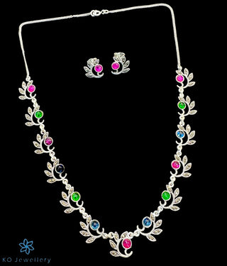 The Camille Silver Marcasite Necklace Set