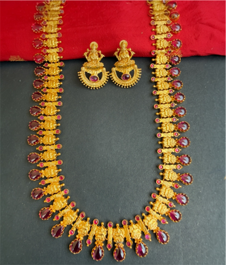 The Subhadra Silver Kemp Lakshmi Necklace & Earrings