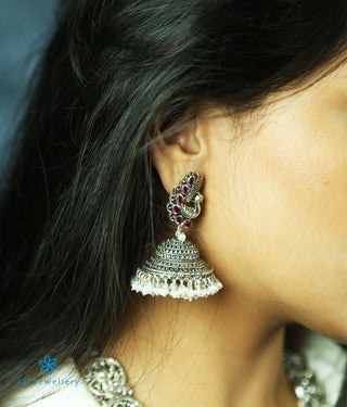 The Zaitra Antique Silver Jhumka