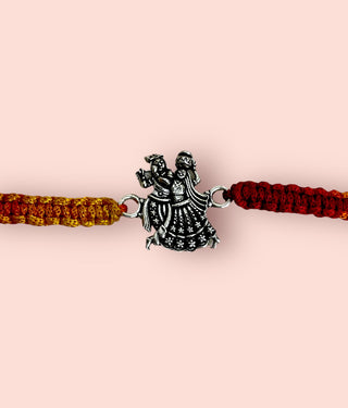 The Radha Krishna Silver Rakhi