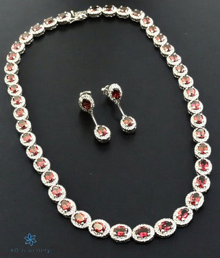 The Azva Sparkle Silver Necklace & Earrings