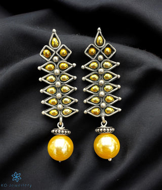 The Lalima Silver Two Tone Earrings