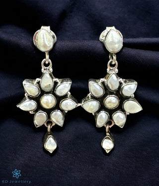 The  Nevada Silver Gemstone Earrings (Pearl)
