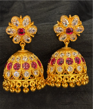 The Abhiri Silver Kemp Jhumka