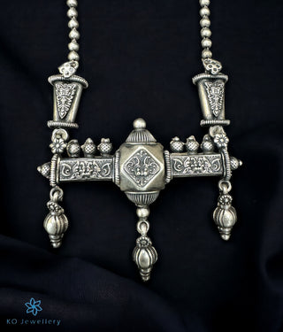The Aadrika Silver Antique  Necklace