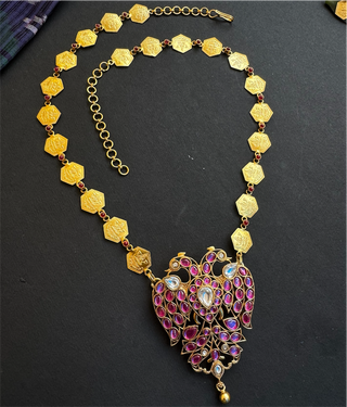 The Gandaberunda Polki Kasumala Necklace & Earrings