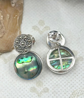 The Silver Marcasite Earrings (sea-shell)