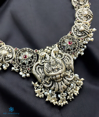 The Saranga Silver Gandaberunda  Necklace