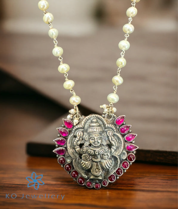 The Adira Lakshmi Silver Pearl Necklace