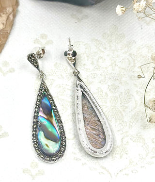 The Silver Marcasite Earrings (Sea-Shell)