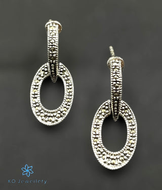 The Anupa Silver Marcasite Cocktail Earrings