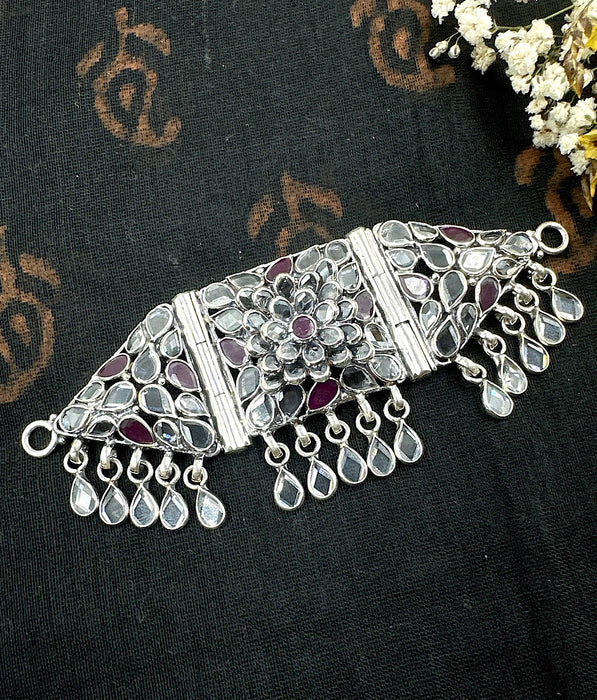 The Polki Silver Choker Necklace