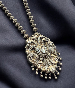 The Shri Silver Gandaberunda  Necklace (Oxidised)